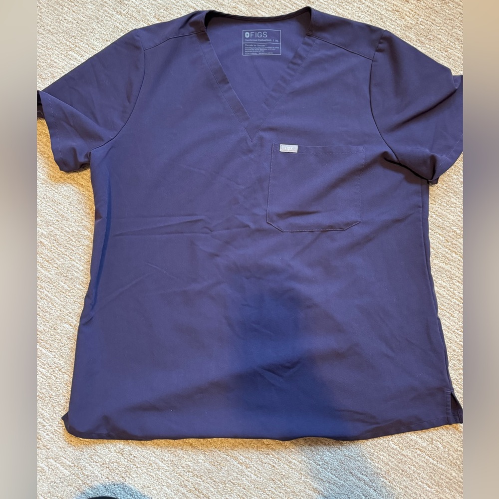 FIGS XL Deep Purple Top